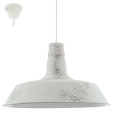 Somerton 1 Limed White Steel Pendant Light