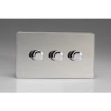 Varilight V-Pro 3 Gang Dimmer - Polished Chrome