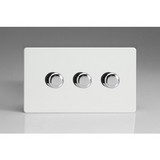 3 Gang 2-Way Push on/Off Rotary dimmer Switch