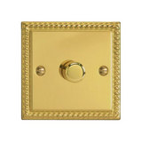 1-Gang 2-Way Georgian Brass LED Dimmer