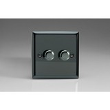 2-Gang 2-Way Iridiam Black LED Dimmer