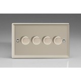 4-Gang 2-Way Satin Chrome LED Dimmer