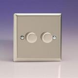 2-Gang 2-Way Satin Chrome LED Dimmer