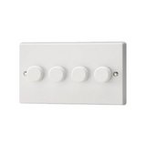 Dimmer Switch 4 Gang Premium White