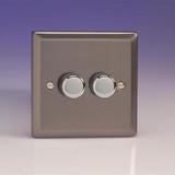 2-Gang 2-Way Pewter LED Dimmer