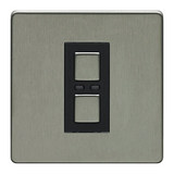2 Gang 2-Way Dimmer - Stainless Steel
