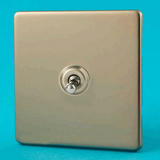 1-Gang 10A Toggle Switch - Satin Chrome