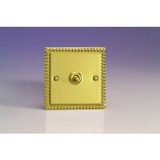 1-Gang 10A Toggle Switch - Georgian Brass