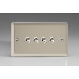 3-Gang 10A Toggle Switch - Satin Chrome