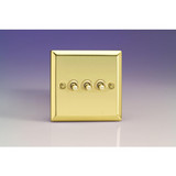 3-Gang 10A Toggle Switch - Victorian Brass