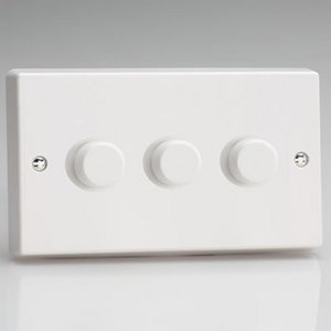 Varilight V-Pro LED Dimmer 3 Gang White