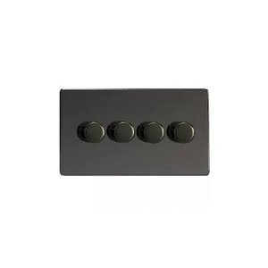 Varilight V-Pro 4 Gang Dimmer - Iridium Black