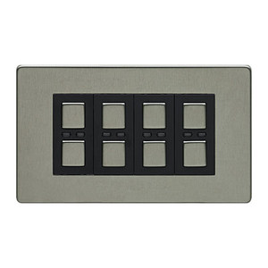 4 Gang Dimmer 210W Stainless Steel