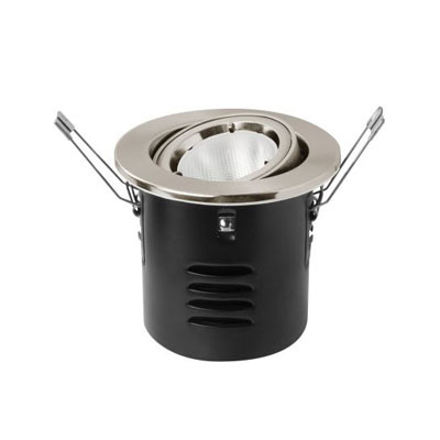 Satin Chrome 8W Integrated LED TILT Downlight 2800k Satin Chrome 8W Integrated LED TILT Downlight 2800k
