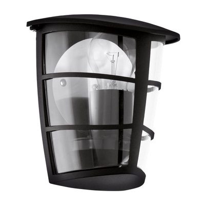 Aloria Half Wall Light IP44 Black