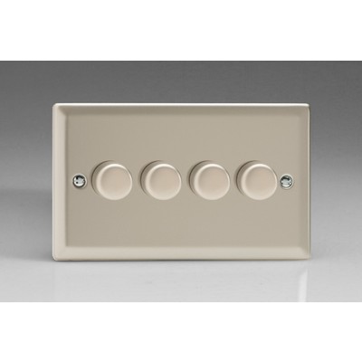 4-Gang 2-Way Satin Chrome LED Dimmer