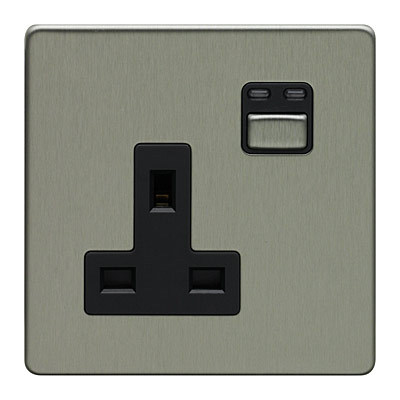 2 Gang 13A Socket - Stainless Steel