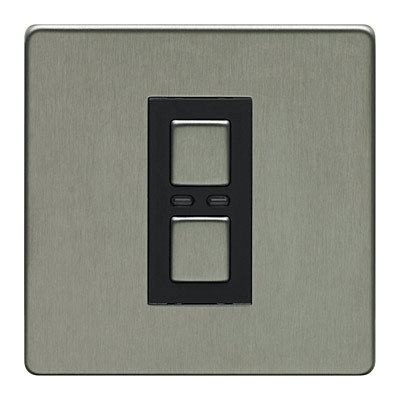 2 Gang 2-Way Dimmer - Stainless Steel