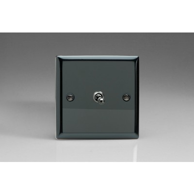 1-Gang 10A Toggle Switch - Iridiam Black