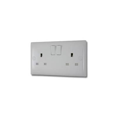 2-Gang 13A Switched Socket (Single Pole)