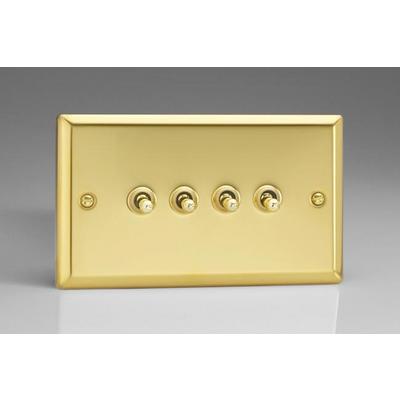 4-Gang 10A Toggle Switch -  Victorian Brass