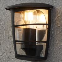 Aloria Half Wall Light IP44 Black