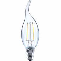 2 Watt E14 (SES) Filament Flame Tip Candle