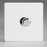 Dimmer Switch 1 Gang White/Chrome