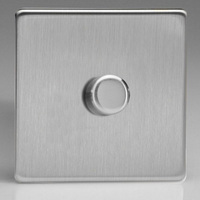 Varilight V-Pro 1 Gang Dimmer - Brushed Steel