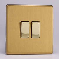 2 Gang 10A 1 or 2 Way Rocker Switches