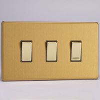 10A 1 or 2 Way Rocker Switches 3-Gang