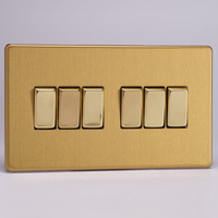 6 Gang 10A 1 or 2 Way Rocker Switches