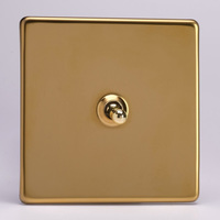 1-Gang 10A Toggle Switch - Polished Brass
