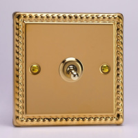 1-Gang Intermediate Toggle - Georgian Brass