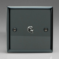 1-Gang 10A Toggle Switch - Iridiam Black