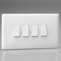 4-Gang 10A 1 or 2-Way Rocker Switch
