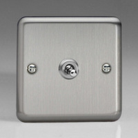1-Gang 10A Toggle Switch - Matt Chrome