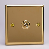 1-Gang 10A Toggle Switch - Victorian Brass