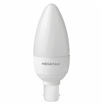 B15 Megaman 5.5w Frosted Candle Image
