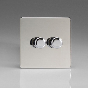 Varilight V-Pro Dimmer 2 Gang Polished Chrome Image