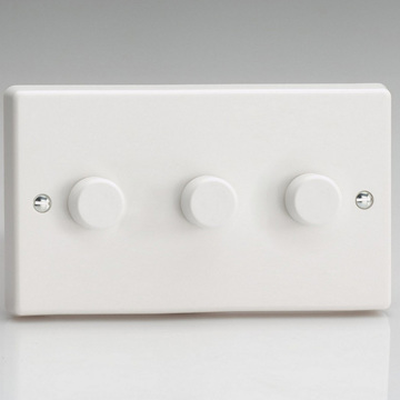 Varilight V-Pro LED Dimmer 3 Gang White Image
