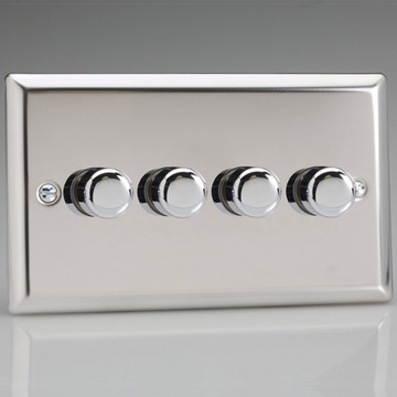 4-Gang 2-Way Mirror Chrome LED Dimmer Image