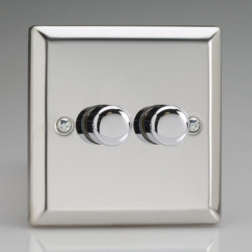 2-Gang 2-Way Mirror Chrome LED Dimmer Image