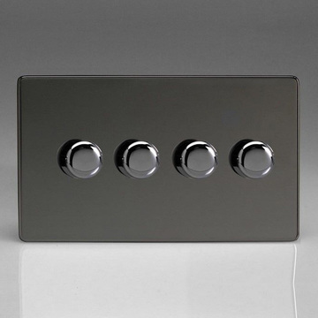 Varilight V-Pro 4 Gang Dimmer - Iridium Black