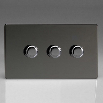 Varilight V-Pro 3 Gang Dimmer - Iridium Black Image