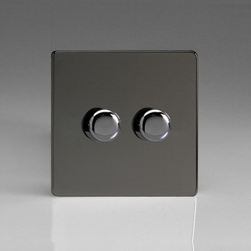 Varilight V-Pro 2 Gang Dimmer - Iridium Black