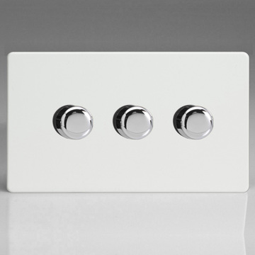 3 Gang 2-Way Push on/Off Rotary dimmer Switch Image