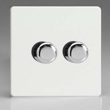 2 Gang 2-Way Push on/Off Rotary dimmer Switch Image