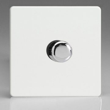 Dimmer Switch 1 Gang White/Chrome Image