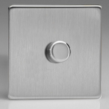 Varilight V-Pro 1 Gang Dimmer - Brushed Steel Image